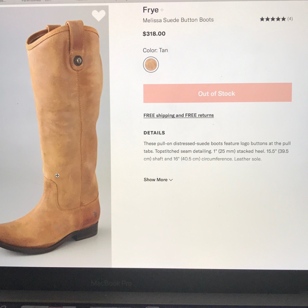 Frye Women’s Melissa Suede Button Boots